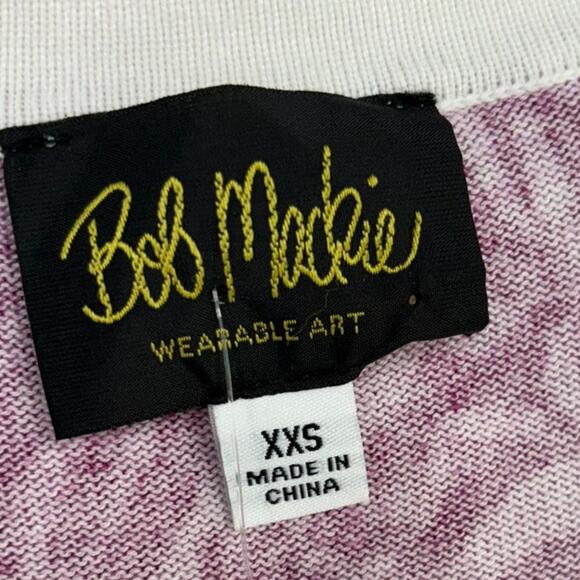 Bob Mackie Women's Purple Pink 3/4 Sleeve Top Size XXS #64233 - Picture 3 of 3